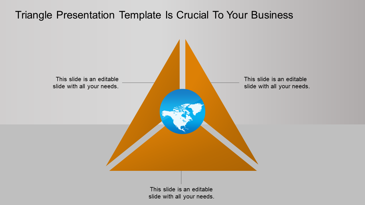 triangle presentation template-orange